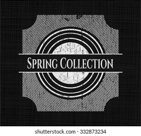 Spring Collection written on a chalkboard