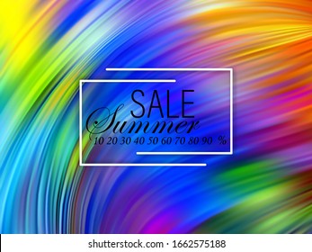
Spring color poster. Design wavy background, sale advertisement. Vector illustration eps 10.