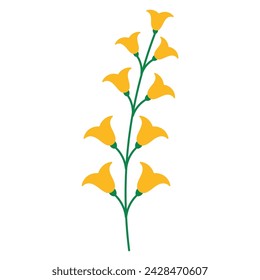 spring colored flowers for decoration and gift. Icon, element, symbol.
