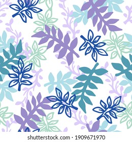 Spring Colored Leaves Garden Vector Decorative Seamless Pattern can be used for Background and Apparel Design