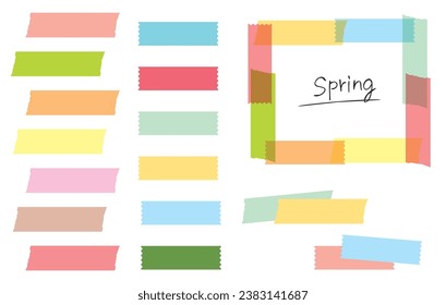 Spring colored masking tape set