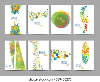 Spring Colorful Abstract Brochure Set