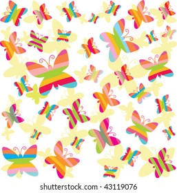 spring colorful background with butterfly