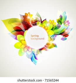 Spring colorful banner.