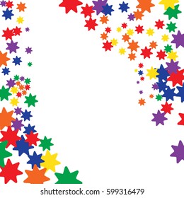 Spring colorful confetti. Vector illustration. 