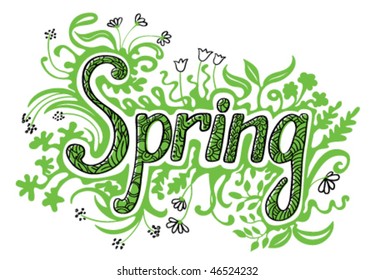 Spring colorful doodles
