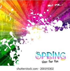 Spring Colorful Explosion of colors background for your party flyers, posters or brochure backgrounds