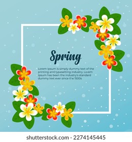 Spring Colorful Flower Background Design. Sale Background, Invitation Card, Poster, Banner, Wallpaper