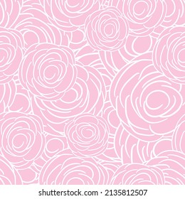 Spring colorful vector illustration with pink roses. Cartoon style. Design for fabric, textile, paper. Holiday print for Easter, Birthday, 8 March. Flowers with leaves.