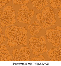 Spring colorful vector illustration with red roses. Cartoon style. Design for fabric, textile, paper. Holiday print for Easter, Birthday, 8 March. Flowers silhouette.