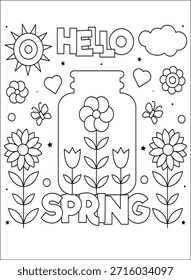 Páginas para colorear de primavera para niños