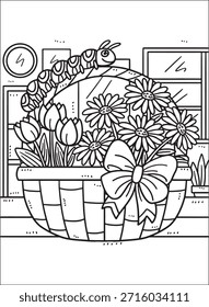Páginas para colorear de primavera para niños