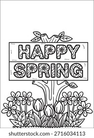 Páginas para colorear de primavera para niños