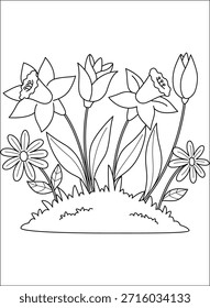 Spring Coloring Pages for Kids