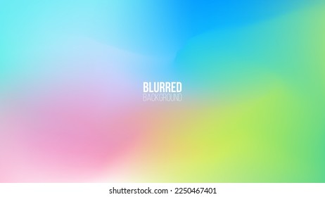 Spring colors blurred background with soft color gradient for your Springtime season creative graphic design. Vector illustration.