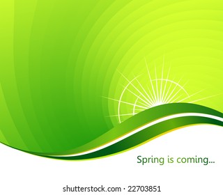 Spring is coming. Abstract background. Vector illustration