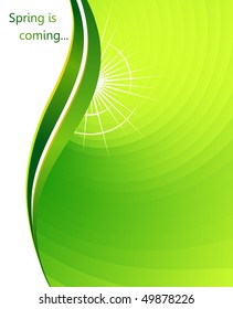 Spring is coming. Abstract background. Vector illustration