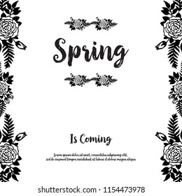 Spring is coming card hand draw vector illustration