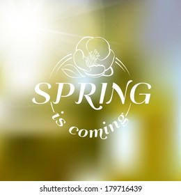 Spring is coming - cover. Vector illustration.