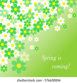 Spring is coming. Floral spring background