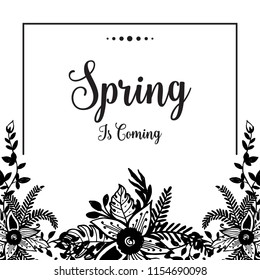 Spring is coming floral design collection vector illustration