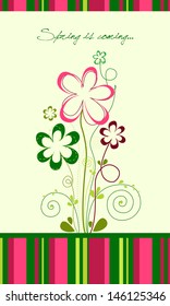 Spring is coming greeting card