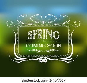 Spring coming soon typographic design