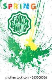 Spring is Coming .vector Background . 