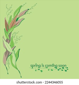viene la primavera, gráficos vectoriales hechos en el tema de la primavera