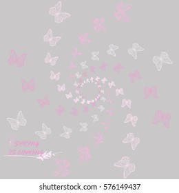 Spring is coming. Vector poster.