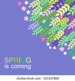 Spring is coming.Seasonal vector background