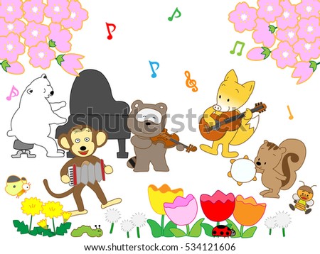 The spring concert of the animal.