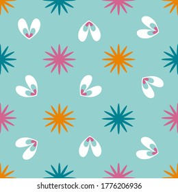 Spring coulorful surface pattern with hearts