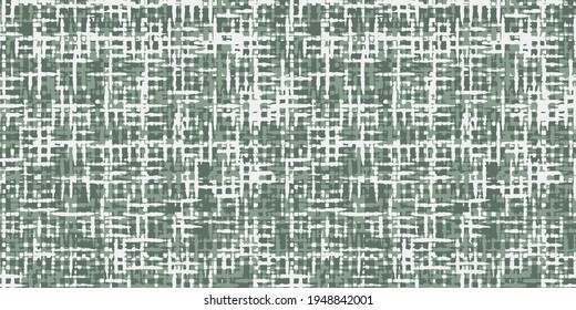 Spring Creative pattern with stripes and checks textured green background, Seamless Modern tweed, linen, pattern tartan design. used for textile, bed linen