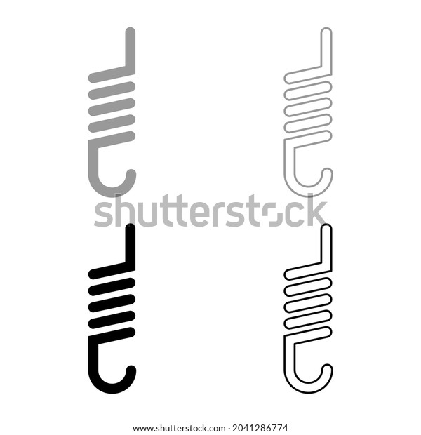 Spring Crochet Spiral Shape Set Icon Stock Vector (Royalty Free) 2041286774