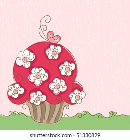 spring cupcake