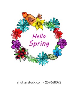 spring custody watercolor background 