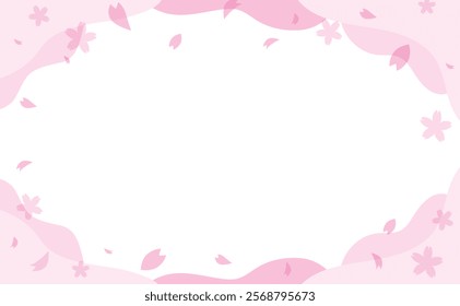 Spring cute cherry blossom illustration background material