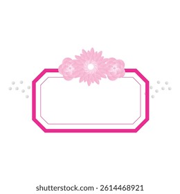 Spring Cute Flower Vector Cartoon Illustration on the White Background