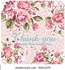 spring cute vintage rose pattern background