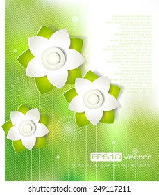 Spring cutout flower design. Vector illustration