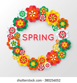 Spring Cutout Paper Flowers. Vector eps 10 format.