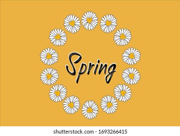 spring daisy flower hand drawn lettering daisy lettering decorative fashion style trend spring summer print pattern positive quote heart illustration  romantic positive  quote 