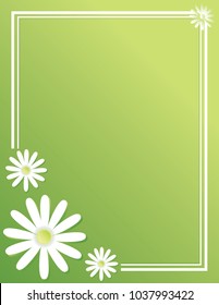 Spring Daisy Green Background