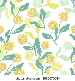 Spring Dandelion Flower is Coming Vector Graphic Illustration Seamless Pattern can be used for Background and Apparel Design