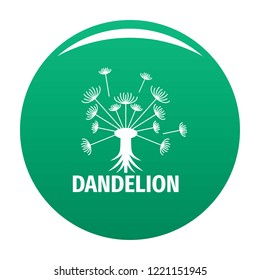 Spring dandelion logo icon. Simple illustration of spring dandelion vector icon for any design green
