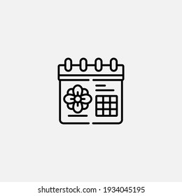 Symbol für das Frühjahrsdatum, Vektorsymbol, Symbol, Logo-Illustration für Web und Mobile