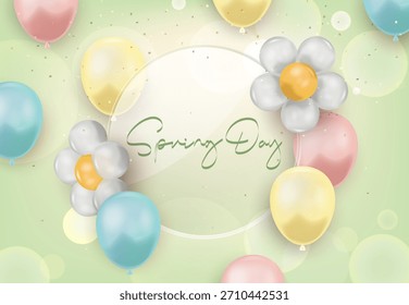 Fondo floral del día de primavera con la floración suave de la margarita, ideal para las tarjetas de felicitación estacionales, los carteles, las invitaciones, y los Diseños del acontecimiento de la primavera