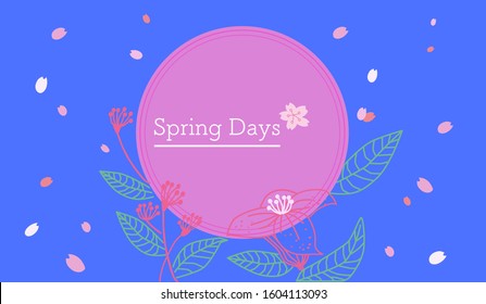 Spring day greeting card design