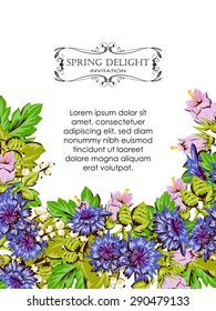 Spring delight collection. Beautiful invitation card of beautiful flowers. Easy to edit. Perfect for invitations or announcements.
